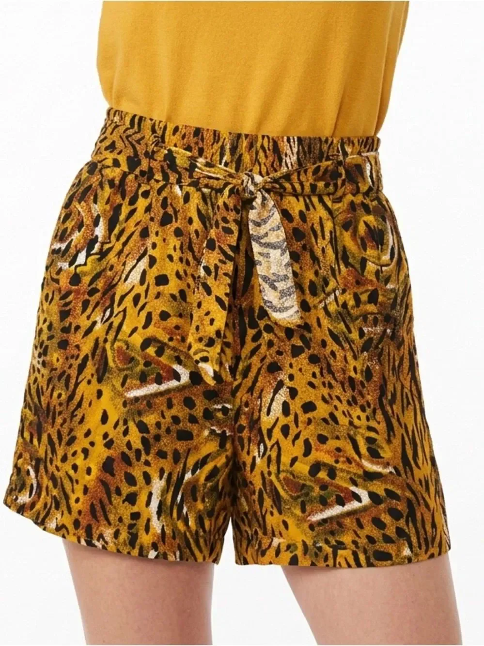 EMPORIO GITANO | Vintage Animal Print High Waist Bermuda Shorts Women’s Size M